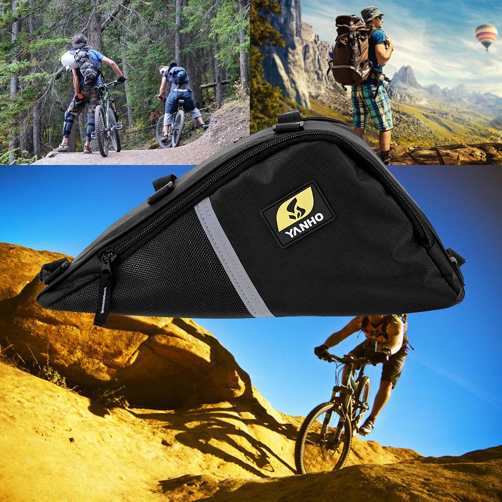 Front Tube Storage Pouch Triangle Frame Bag for Outdoor Sports Bicycle Bike US