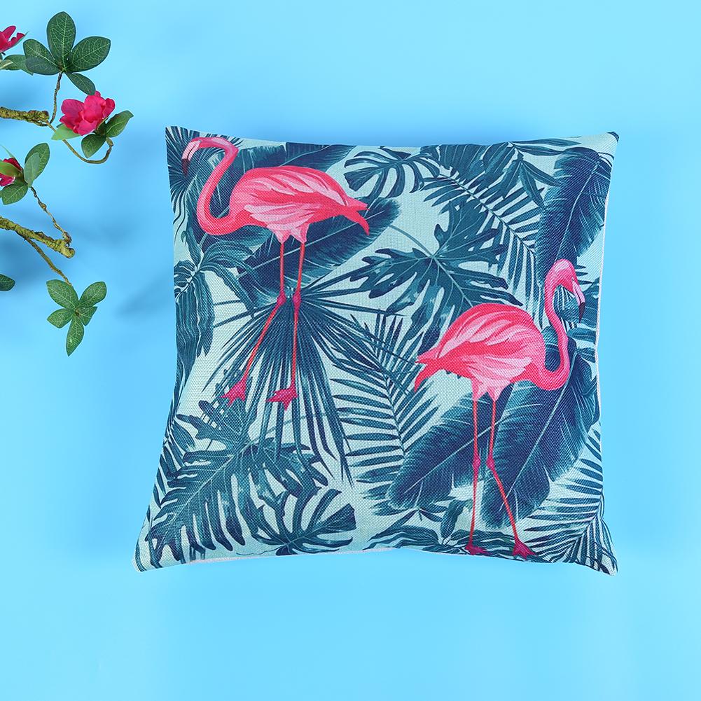 Shop Pink Bird Pillow Case Cotton Linen Vintage Cushion Cover Sofa