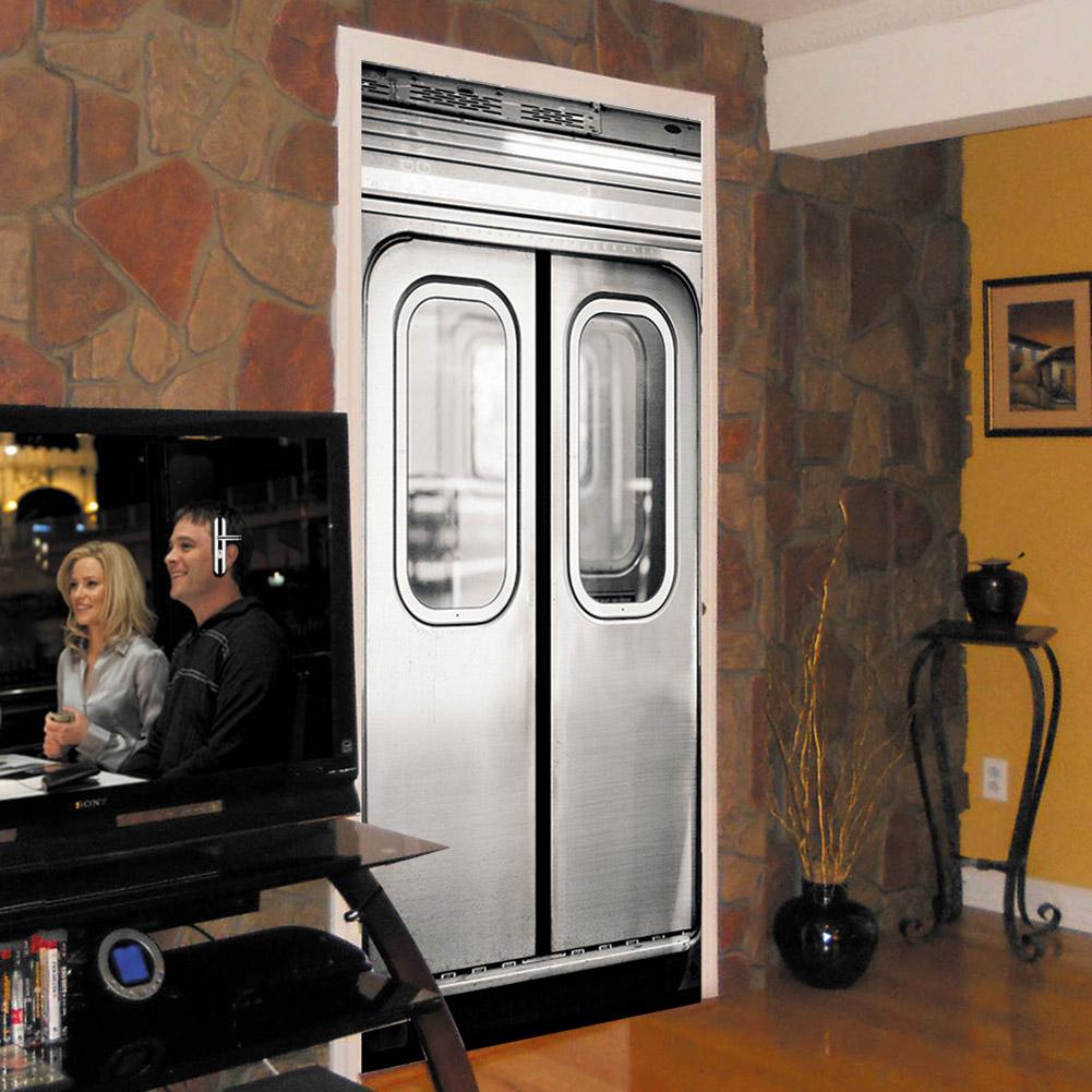 Shop 2pcs Set 3d Subway Door Pvc Self Adhesive Waterproof Stickers