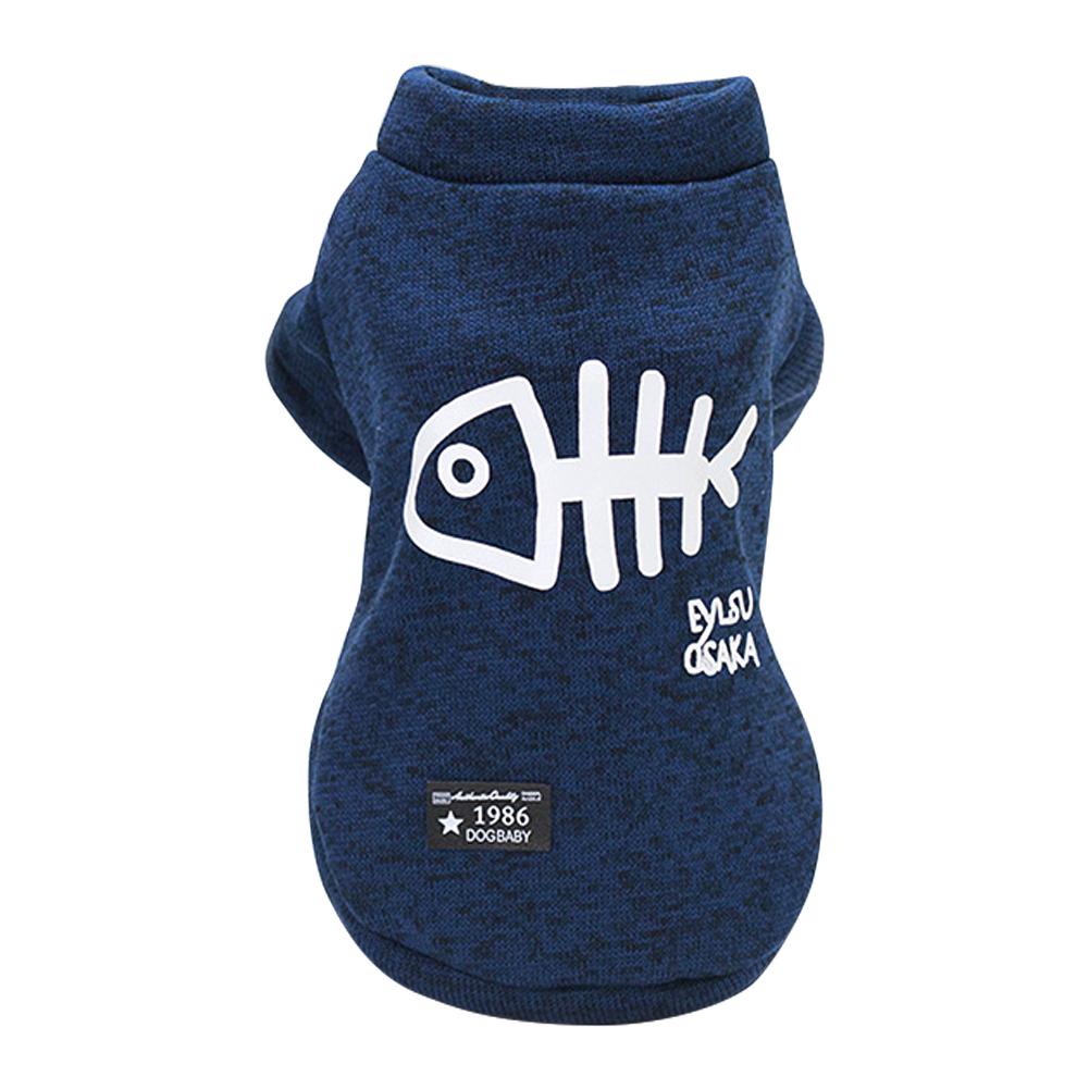 Pet Shop Soft Dog Two Jacket Bone Feet Print Warm Fish ybf7g6vY
