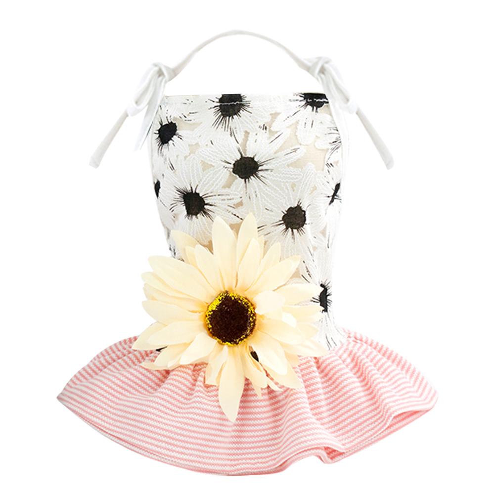 Shop Lovely Pet Clothes Summer Sunflower Decor Dress Dog Puppy