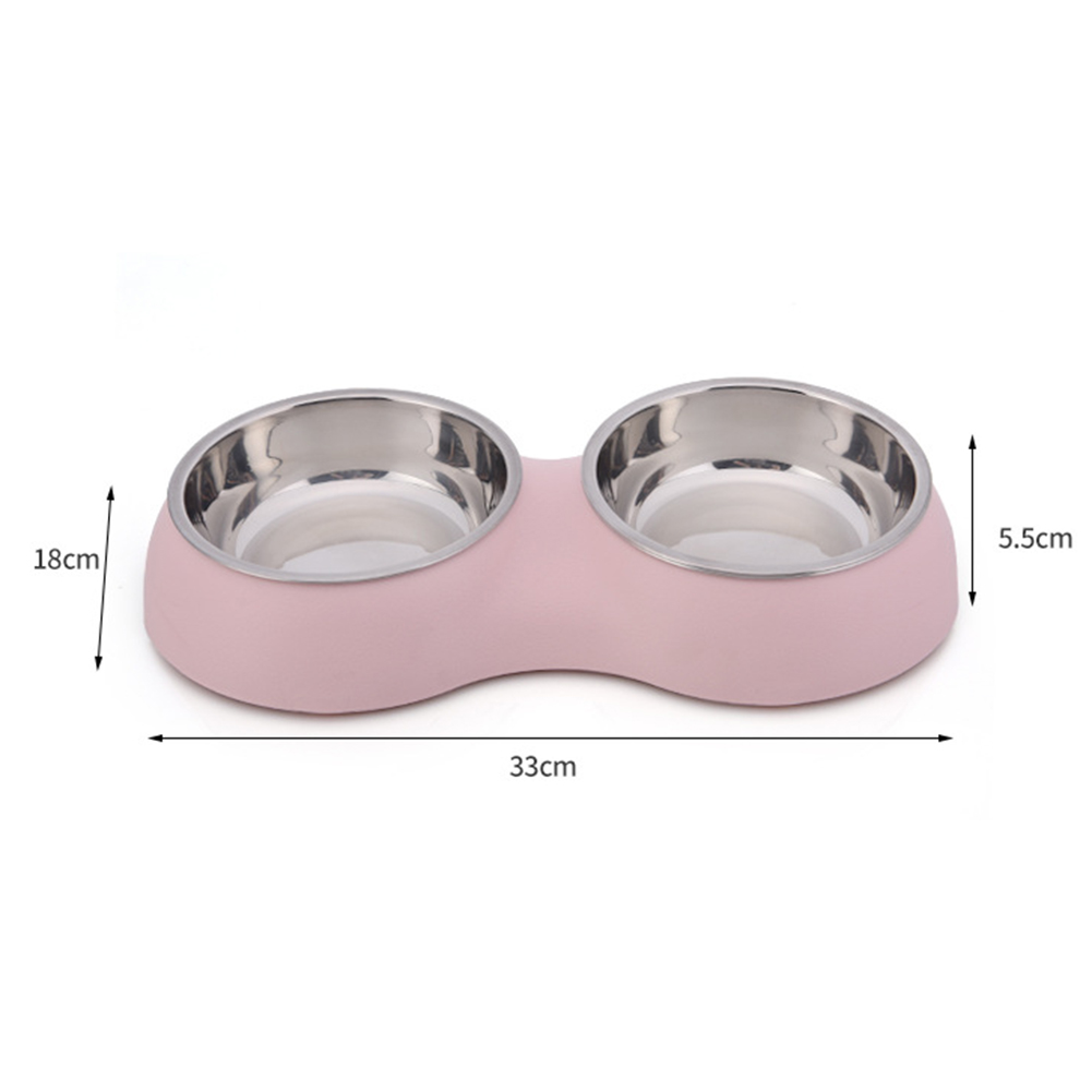 Shop Pet Double Bowls Dog Cat Feeder Non Slip Food Feeding Water