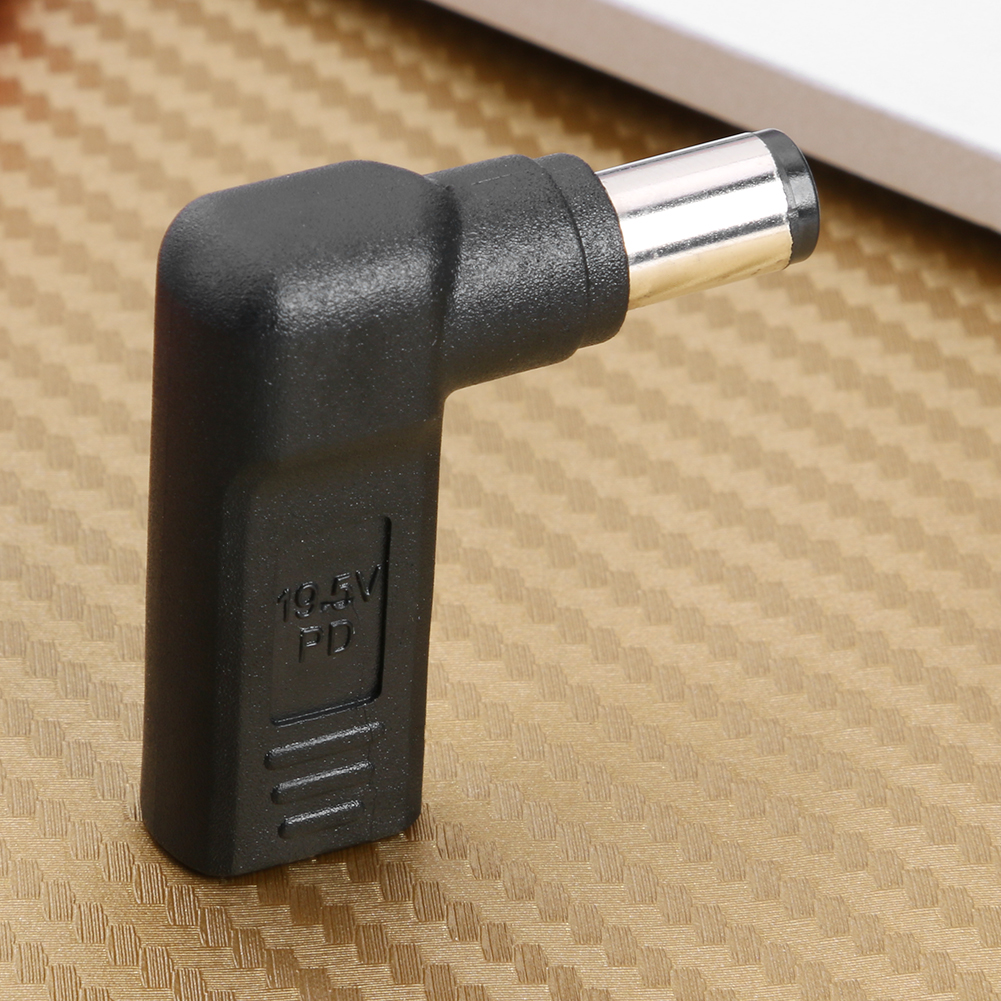 90 Degree USBC TypeC Female to 7.4x5.0mm DC Male Plug Adapter for