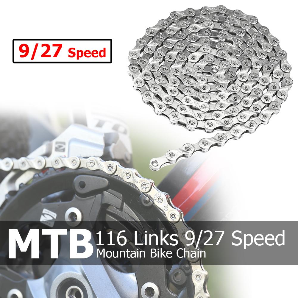 Sports Bicycle Chain 116 Links 9//27 Speed MTB Mountain Bike Cycling Steel Chain