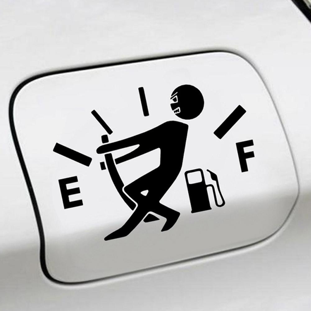 Funny Car Sticker Pull Fuel Tank Pointer to Full Reflective Fuel Tank ...