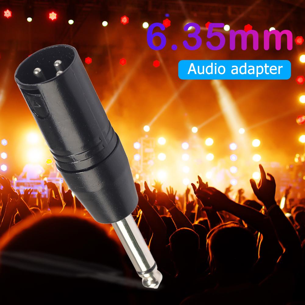 6 35mm Mono Male To Xlr 3pin Male Audio Plug Converter Adapter Connector- 5 99