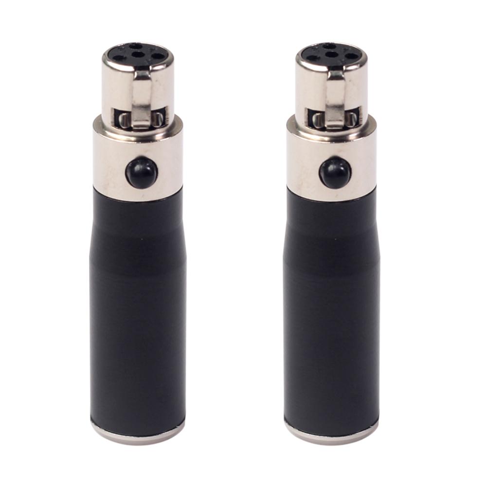 Mini XLR 3 Pin Male to Mini XLR 4 Pin Female Audio Metal ...